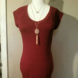 Red bodycon mini dress